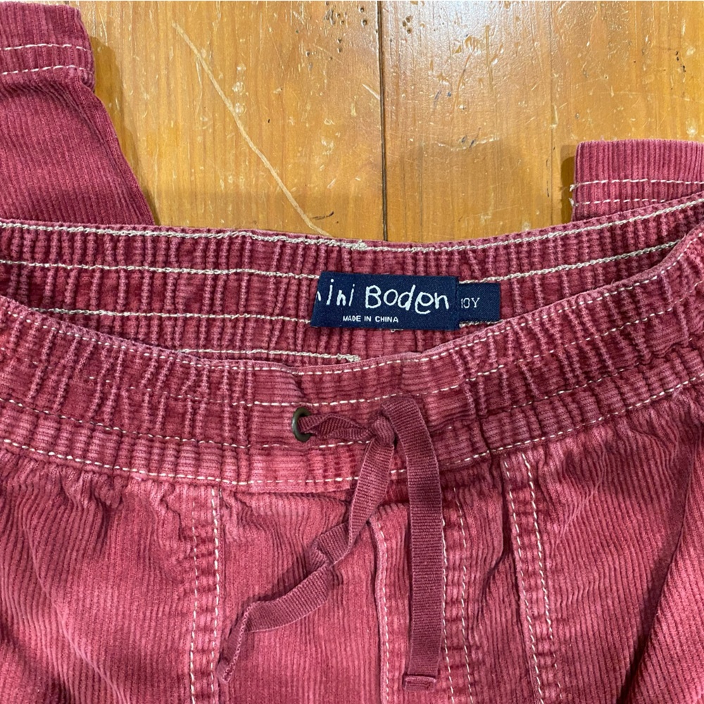 Mini Boden Boys Red Corduroy Size 10